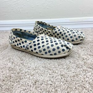 Toms Classic Canvas Polka Dot Slip-On Flats